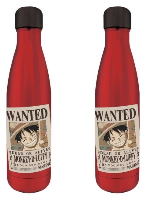 : One Piece nerezová láhev (Wanted-Luffy)