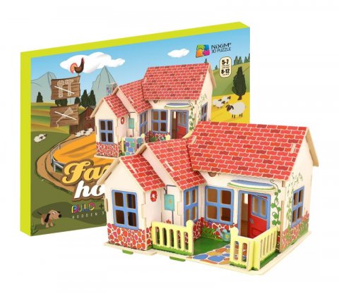 neuveden: NiXiM Dřevěné 3D puzzle - Dům na farmě