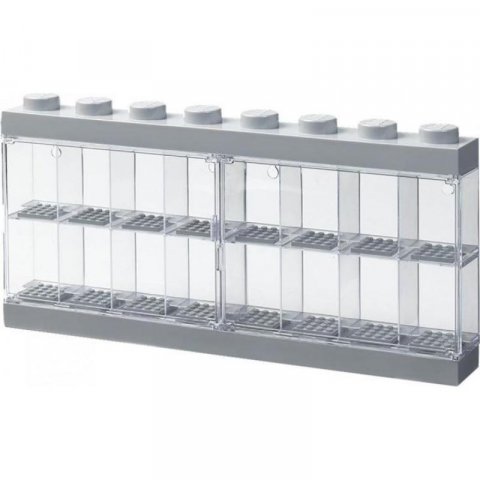 neuveden: Sběratelská skříňka LEGO na 16 minifigurek - šedá
