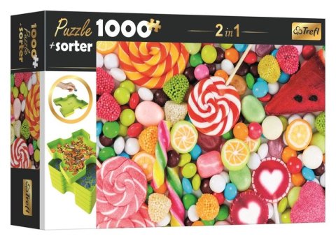 neuveden: Puzzle s třídičem 2v1: Sladkosti 1000 dílků