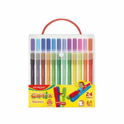 neuveden: Keyroad Popisovače trojhranné 24 ks, kufřík