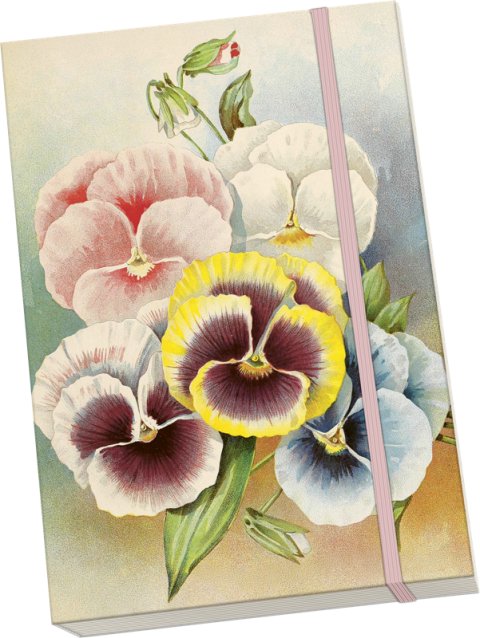 -: Notýsek Pastel Spring Pansy