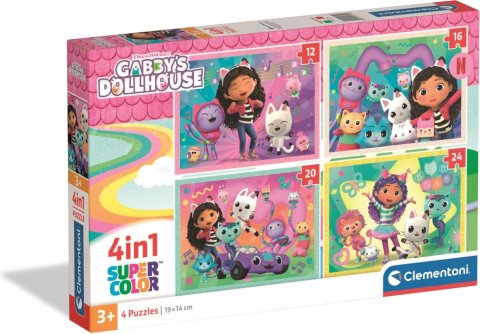 -: Puzzle Gábinin kouzelný domek 4v1 (12+16+20+24 dílků)