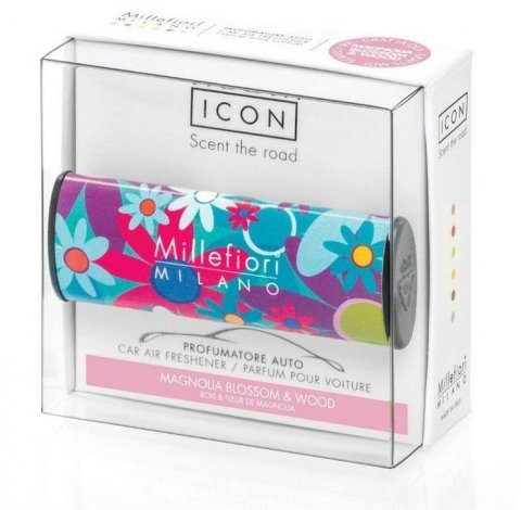 neuveden: Millefiori Milano Icon Magnolia Blossom & Wood / vůně do auta Cuori & Fiori