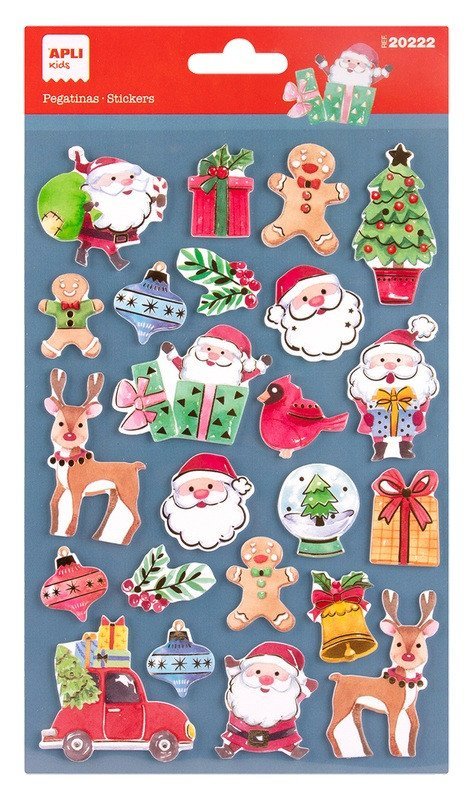 neuveden: APLI vánoční samolepky - plastické, mix motivů neuveden: APLI vánoční samolepky - plastické, mix motivů