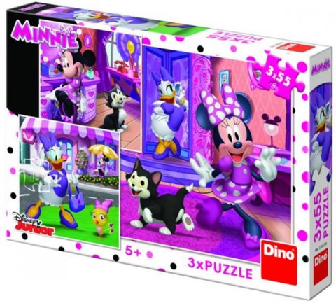 neuveden: Puzzle Den s Minnie 3x55 dílků