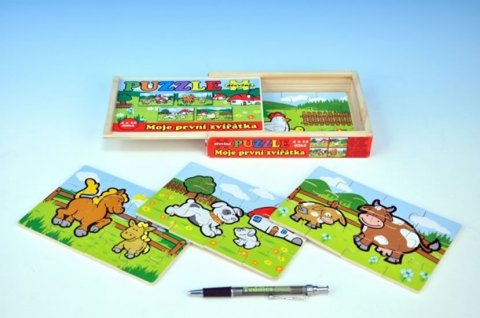 neuveden: Moje první zvířátka - Puzzle dřevěné 4x neuveden: Moje první zvířátka - Puzzle dřevěné 4x