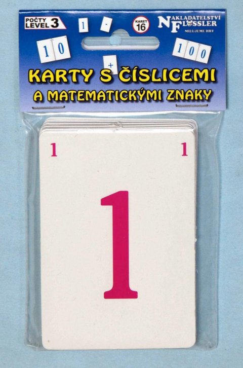 Flösslerová Dobruška: Karty s číslicemi a matematickými znaky Flösslerová Dobruška: Karty s číslicemi a matematickými znaky