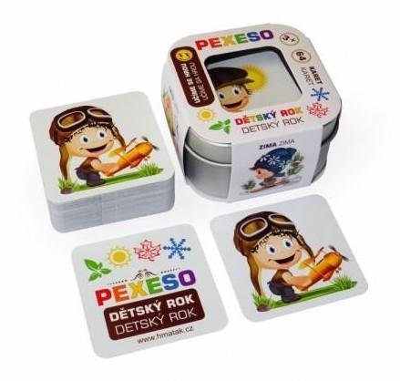 neuveden: Pexeso dětský rok: 64 karet voděodolné v plechové krabičce Hmaťák neuveden: Pexeso dětský rok: 64 karet voděodolné v plechové krabičce Hmaťák
