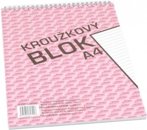 neuveden: Blok s horní vazbou A4, linka, 50 listů neuveden: Blok s horní vazbou A4, linka, 50 listů