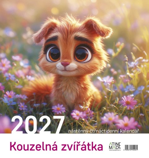 : Kalendář 2027 Kouzelná zvířátka, nástěnný, 32 x 34 cm