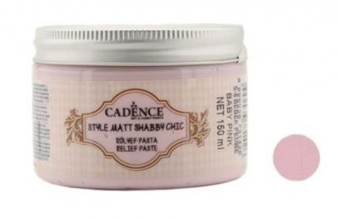 neuveden: Reliefní pasta křídová Cadence Shabby Chic - růžová, baby pink / 150 ml