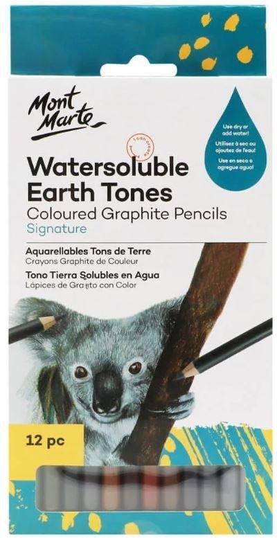 neuveden: Mont Marte Sada akvarelových barevných grafitových tužek 0117,12 ks
