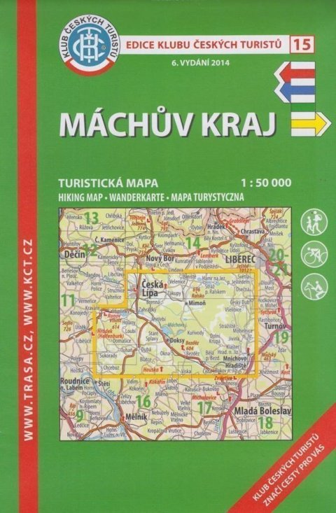 kolektiv autorů: KČT 15 Máchův kraj 1: 50 000 / Turistická mapa