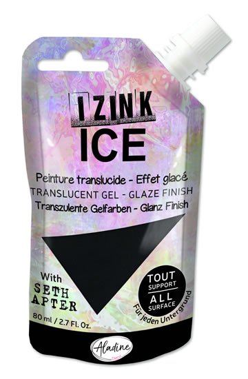 neuveden: Průsvitná gelová barva IZINK Ice - černá 80 ml