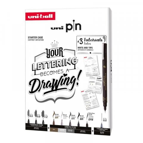 neuveden: UNI PIN dárkový box - edice Lettering (9ks)