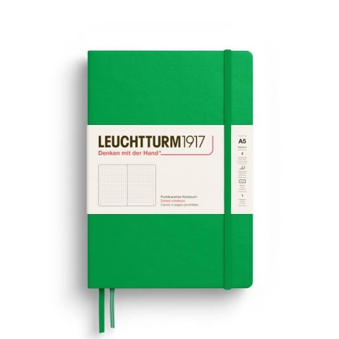 neuveden: Leuchtturm1917 Zápisník Spring Leaf Medium A5 tečkovaný