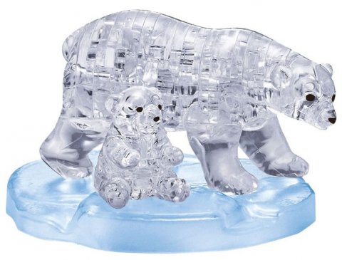 neuveden: 3D Crystal puzzle Lední medvědice s mládětem / 40 dílků neuveden: 3D Crystal puzzle Lední medvědice s mládětem / 40 dílků