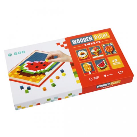 neuveden: Wooden Pixel: Sladkosti: dřevěná mozaika 400 kostiček a 7 předloh neuveden: Wooden Pixel: Sladkosti: dřevěná mozaika 400 kostiček a 7 předloh