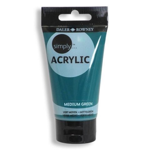 neuveden: Daler - Rowney SIMPLY akrylová barva - Medium Green 75 ml