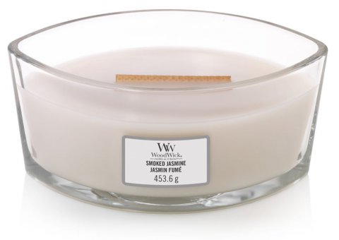 neuveden: WoodWick Smoked Jasmine svíčka loď 453,6g