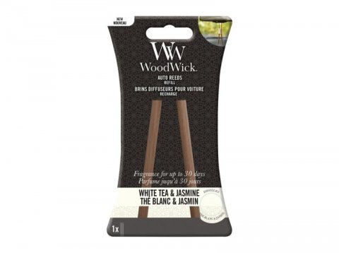 neuveden: WoodWick White Tea & Jasmine vonné tyčinky do auta náhradní náplň