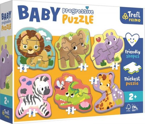 neuveden: Trefl Puzzle Baby Safari 6v1 (2-6 dílků)