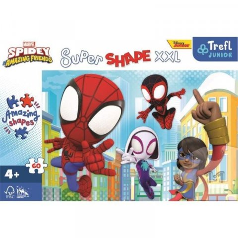 neuveden: Trefl Puzzle Super Shape XXL Spidey a jeho úžasní přátelé 60 dílků