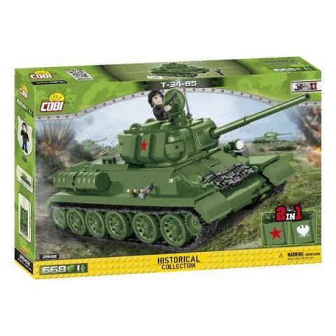 neuveden: Stavebnice COBI II WW T-34-85, 668 kostek, 1 f
