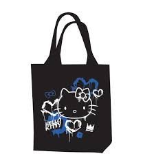 : Taška přes rameno, Hello Kitty Neon Black, 9 l, PES, černá