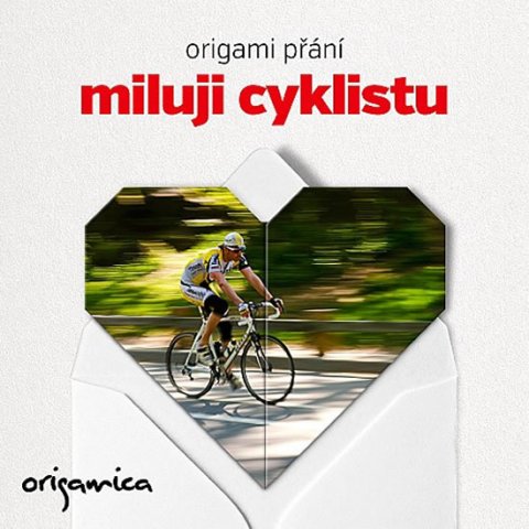 neuveden: Origami přání - Miluji cyklistu neuveden: Origami přání - Miluji cyklistu