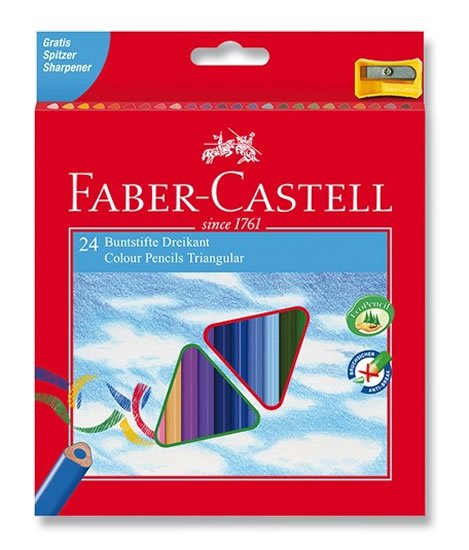 neuveden: Faber - Castell Pastelky trojhranné ECO 24 ks + ořezávátko neuveden: Faber - Castell Pastelky trojhranné ECO 24 ks + ořezávátko