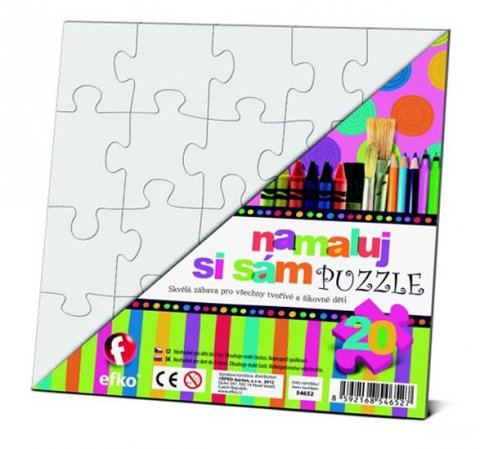 neuveden: Namaluj si sám puzzle: čtverec neuveden: Namaluj si sám puzzle: čtverec