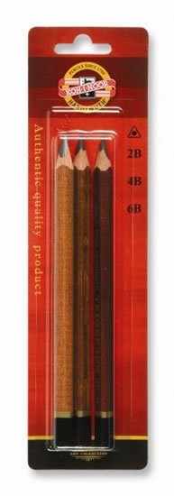 neuveden: Koh-i-noor tužka trojhranná grafitová silná 2B,4B,6B set 3 ks, hnědá barva neuveden: Koh-i-noor tužka trojhranná grafitová silná 2B,4B,6B set 3 ks, hnědá barva