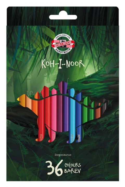 neuveden: Koh-i-noor pastelky Dino, školní 36 ks