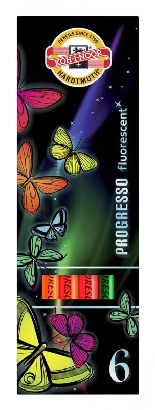neuveden: Koh-i-noor pastelky PROGRESSO fluorescenční dlouhé 6ks neuveden: Koh-i-noor pastelky PROGRESSO fluorescenční dlouhé 6ks