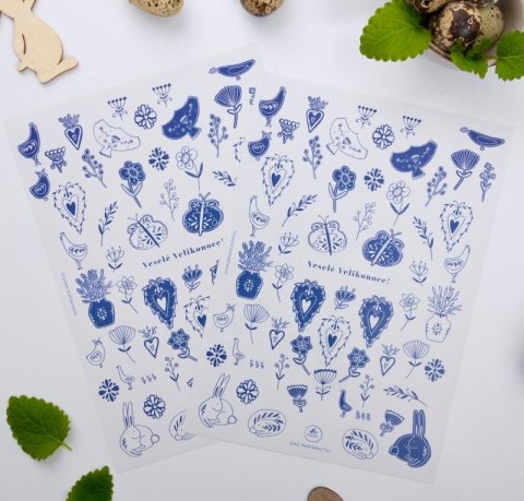 neuveden: Be Nice Samolepky Veselé Velikonoce - modré