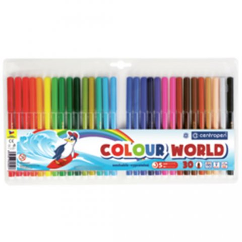 neuveden: Centropen Fixy COLOUR WORLD 7550 trojboké, sada 30 barev neuveden: Centropen Fixy COLOUR WORLD 7550 trojboké, sada 30 barev