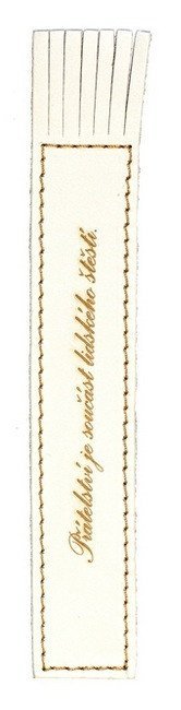 neuveden: Kožená záložka se střapci Přátelství je součást lidského štěstí