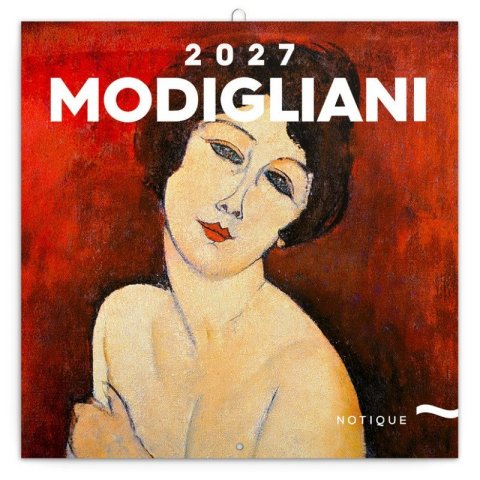 -: Kalendář 2027 poznámkový: Amedeo Modigliani, 30 x 30 cm