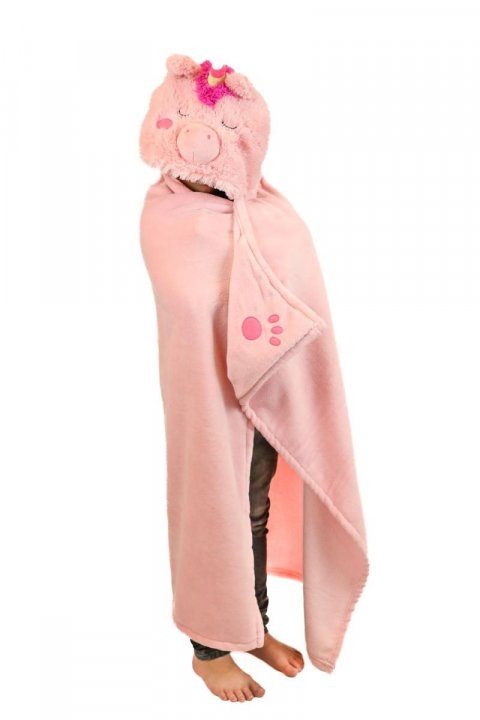 neuveden: Cozy Noxxiez deka s kapucí a kapsami - Jednorožec