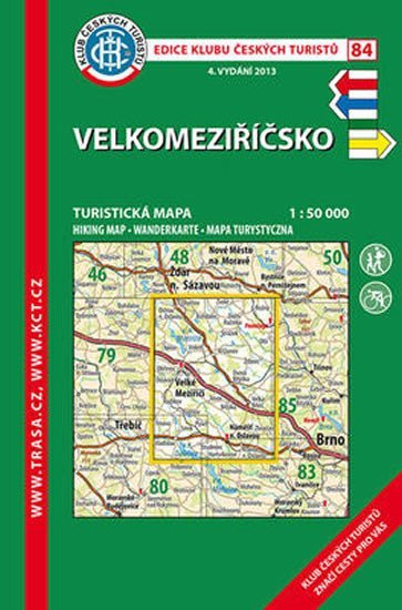 neuveden: Velkomeziříčsko /KČT 84 1:50T Turistická mapa
