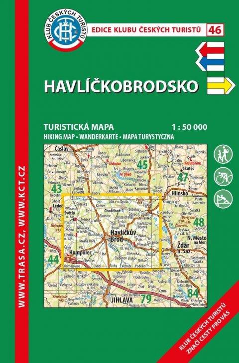 neuveden: KČT 46 Havlíčkobrodsko 1:50 000 / turistická mapa