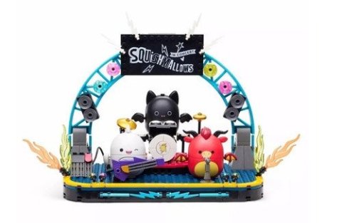 -: Squishmallows Stavebnice BLDR - Koncertní turné, 3 postavičky