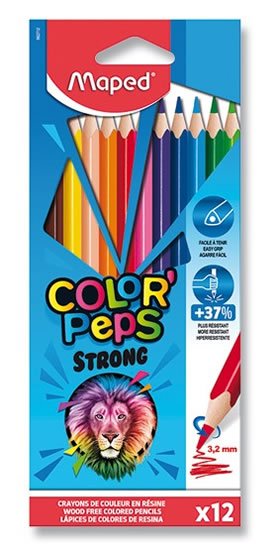 neuveden: Maped - Bezdřevé pastelky Color´Peps Strong 12 ks neuveden: Maped - Bezdřevé pastelky Color´Peps Strong 12 ks