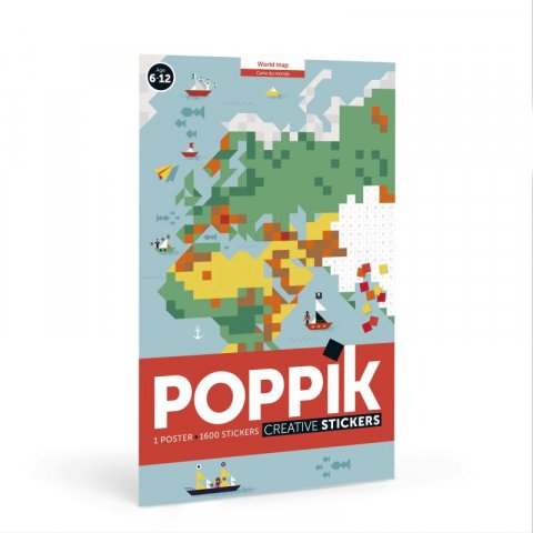 neuveden: Poppik Samolepkový plakát - Mapa světa