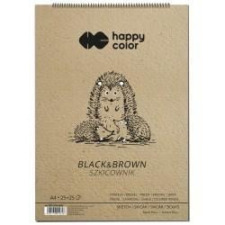 neuveden: Happy Color Skicák se spirálou - BlackBrown A4