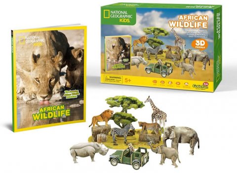 neuveden: Puzzle 3D Africká divočina NG- 69 dílků neuveden: Puzzle 3D Africká divočina NG- 69 dílků
