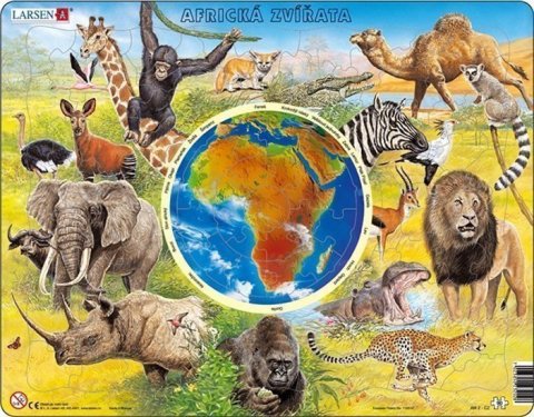 neuveden: Puzzle MAXI - Zvířata Afriky/90 dílků