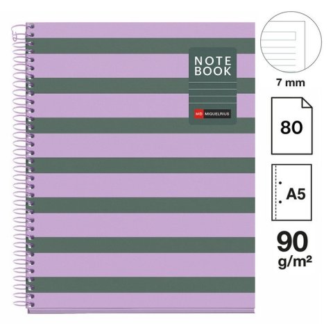 : Poznámkový blok Between the Lines NB-1, A5, 90g, karton, 80 listů, linka, A